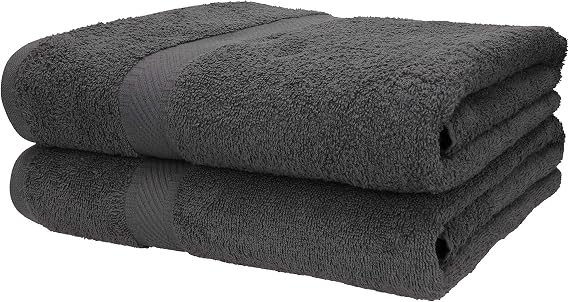 Betz 2 Stück Duschtuch Badetuch Düschtücher Set Palermo 100% Baumwolle Handtuch Strandlaken Größe 70 x 140 cm Farbe anthrazit