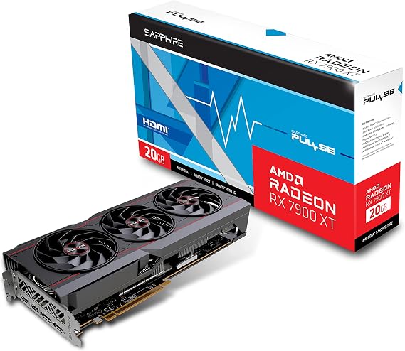 Sapphire 11323-02-20G Pulse AMD Radeon RX 7900 XT Gaming Graphics Card with 20GB GDDR6, AMD RDNA 3