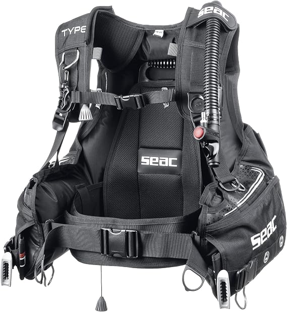 SEAC Type, BCD for Scuba Diving Ergonomic and Hydrodynamic