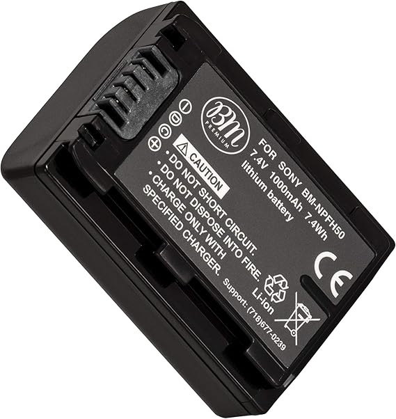Big Mike's BM Premium NP-FH50 Battery for Sony Cyber-Shot DSC-HX1 DSC-HX100V DSC-HX200V HDR-TG5V Digital Camera Battery