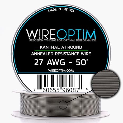 Kanthal A1 Resistance Wire 27 AWG - 50 Feet