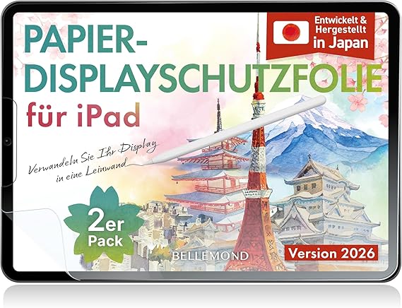 BELLEMOND Paper Film for iPad 10.2 Inch 9th/8th/7th 2 Pack Made in Japan
