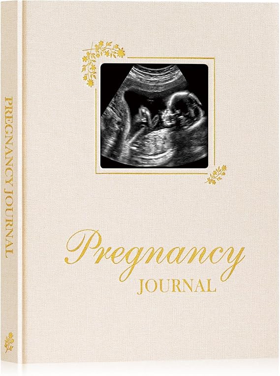 Lanpn My Pregnancy Journal Memory Book for First Time Mom, 156 Page Pregnant Announcement Must Have Planner, Pregnancy Tracking Diary Mom to Be Scrapbook Keepsake Gift for Expecting New Parent Beige