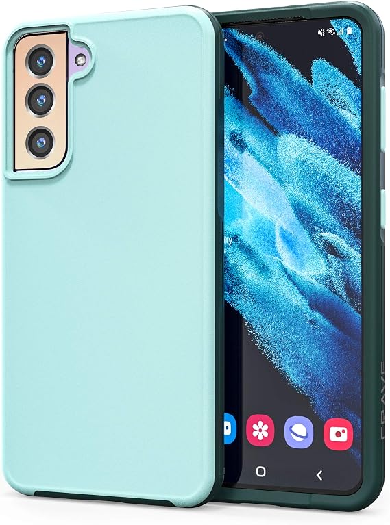 Crave Slim Guard for Galaxy S21 Case, Shockproof Case for Samsung Galaxy S21, S21 5G (6.2 inch) - Aqua