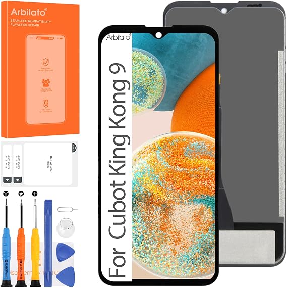 Screen for Cubot King Kong 9 Screen Replacement for Cubot Kingkong 9 LCD Screen King Kong 9 Touch Display Digitizer Assembly Repair Parts(Black No Frame)(Flat Cable Coding F663343VA)