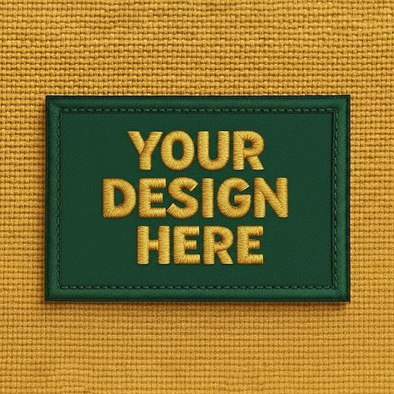 Custom Embroidered Logo Patches - Personalized Patches - Embroidered Patch Iron On, Sew on, Hook & Loop - Name Tag - Custom Text - Patch for Backpack, Clothing, Hat, Jacket, Uniform