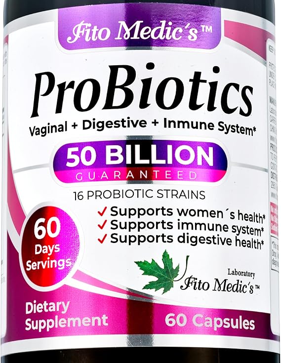 FITO MEDIC'S Lab Probiotic Supplement, 50 Billion CFU, 16 Strain Blend, 60 Day Supply