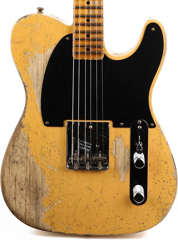 Fender Custom Shop Limited 50s Pine Esquire Super Heavy Relic Nocaster - Antique Blonde