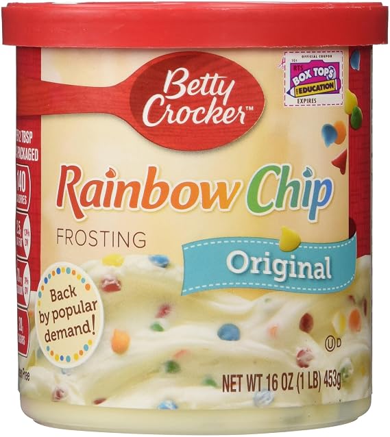 Betty Crocker Gluten Free Rainbow Chip Frosting 16 oz (Pack of 4)