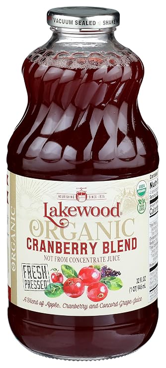 LAKEWOOD Organic Cranberry Juice Blend, 32 FZ