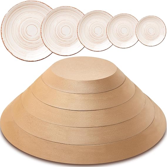 Sunnychicc 5 Pcs Round Pottery Molds for Handbuilding,6.14-10.87 Inch
