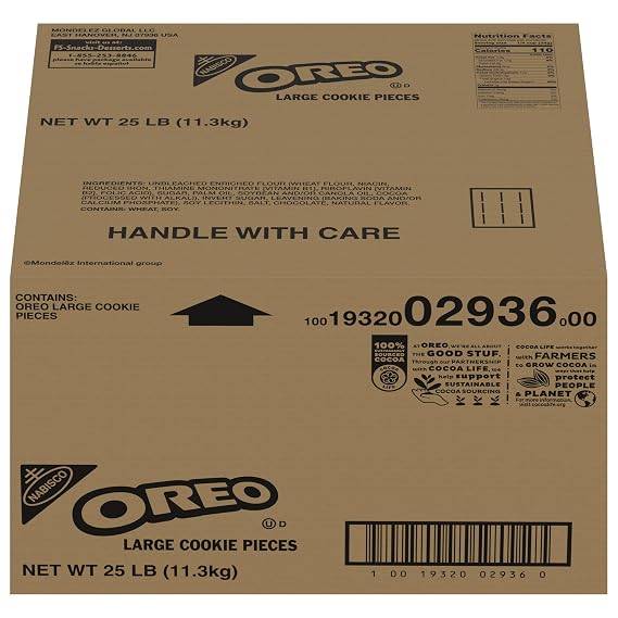 OREO Large Cookie Pieces, 1-25 lb. Box