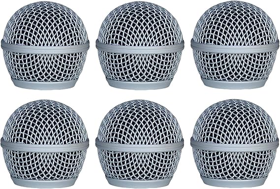 Audio2000'S ACC1001X6 6-Pack Dent Resistant Steel Grille-Mesh Replacement Microphone Windscreens