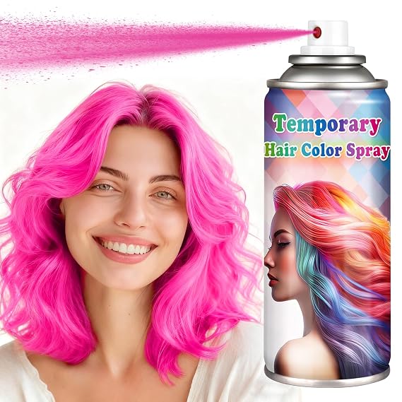 Pink Hair Spray Washable Temporary Hair Color Spray-Pink,120ml