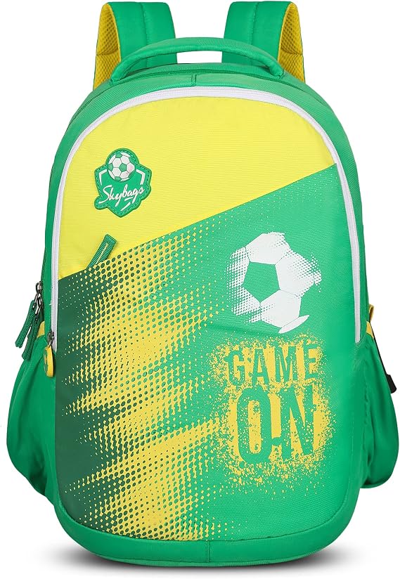 Skybags Chase Unisex Adjustable Strap Polyester Backpacks, Green, One Size, Casual