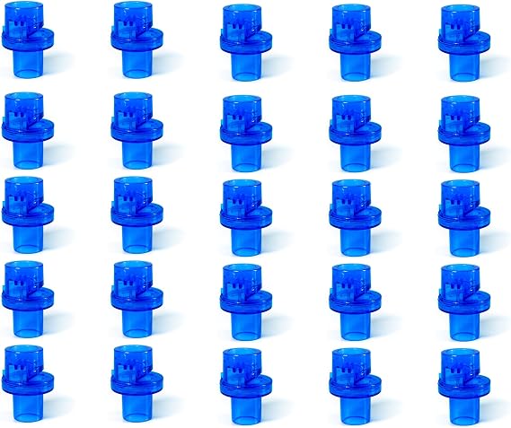 50pcs CPR Mask Training Valves, Training Only, One Way Valve for CPR Training Mask - Separately Packaged - Blue Color