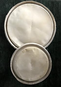 Pair of Premium Quality Dholak Pudi Skin Cover Head 6.5 and 9 Inch Leather