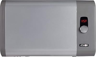Atmor 36kW 6.2 GPM Electric Tankless Water Heater, ideal for 4 bedroom home, up to 8 simultaneous applications