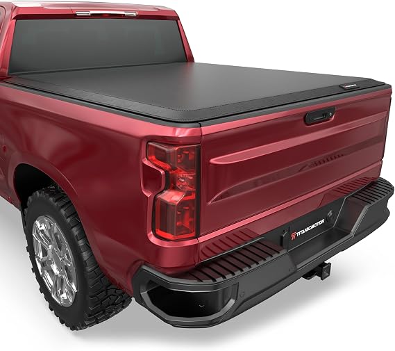 6.5FT Soft Roll up Truck Bed Tonneau Cover Compatible for Chevy Silverado GMC Sierra 1500 2014-2018 Silverado Sierra 2500 3500 HD 2015-2018 Fleetside Rolling 78inch