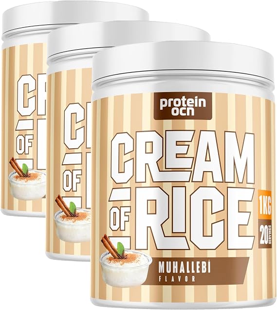 Proteinocean Cream of Rice Pirinç Kreması Muhallebi 1kg 20 Servis (3 paketi)