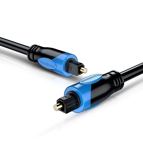 BlueRigger Toslink Digital Optical Audio Cable 30FT, in-wall CL3 Rated