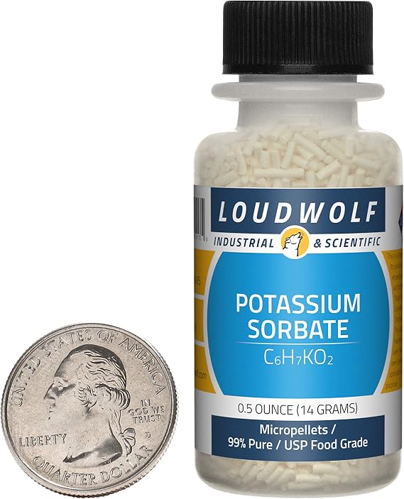Potassium Sorbate / 0.5 Ounce Bottle / 99% Pure USP Food Grade/Micropellets