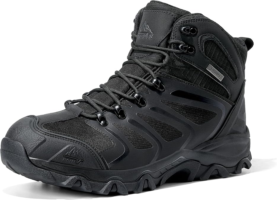NORTIV 8 Men's Ankle High Waterproof Hiking Boots | Outdoor Lightweight Hiking Boots for Camping, Trekking and Mountaineering