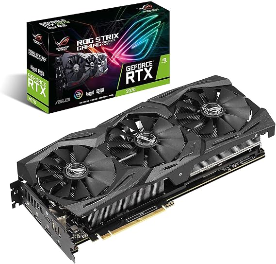 ASUS GeForce グラフィックカード RTX 2070 オーバークロックO8G GDDR6 HDMI DP 1.4 USB Type-C ROG-STRIX-RTX2070-A8G-GAMING