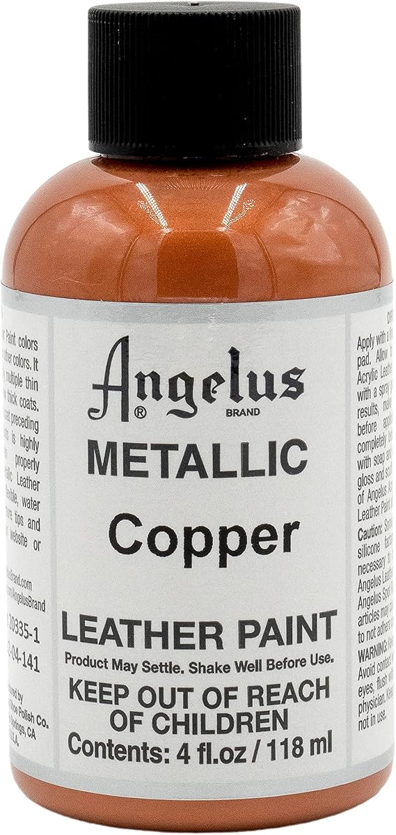 Angelus Metallic Leather Paint, 4 oz., Copper