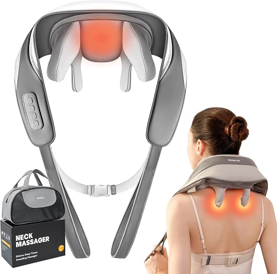 Neck Massager for Pain Relief Deep Tissue, Neck and Back Massager With Heat