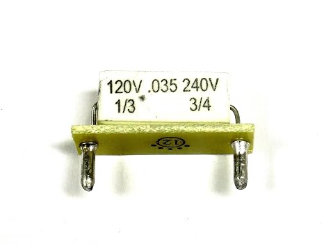 KB ELECTRONICS 9840 0.035OHM, 1/3HP AT 90-130VDC, 3/4HP AT 180VDC, Horsepower Resistor, Motor Horsepower Range, Plug-in