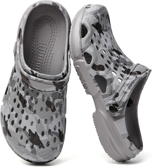 CERYTHRINA Mens Garden Clogs Lightweight Breathable Slip on Sandals Fashions Pool Beach Shoes Non Slip Home Clogs Slippers