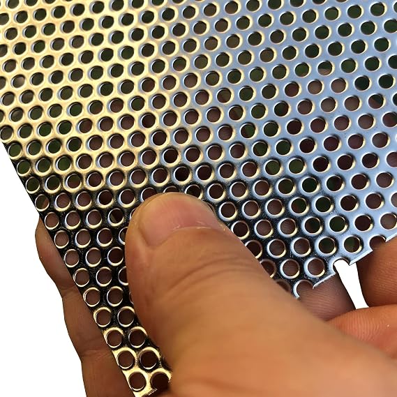 Perforated Metal Sheets-304 Stainless Steel Perforated Plate -Perforated Stainless Steel Sheet-19Ga 0.12" Hole （About 3mm）300mmX150mm-Metal Mesh Sheet Screen-Screen Material