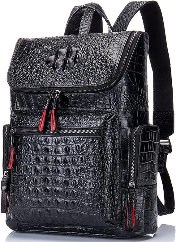 Croc Design Men's Leather Backpack | Stylish | FR Fashion Co.