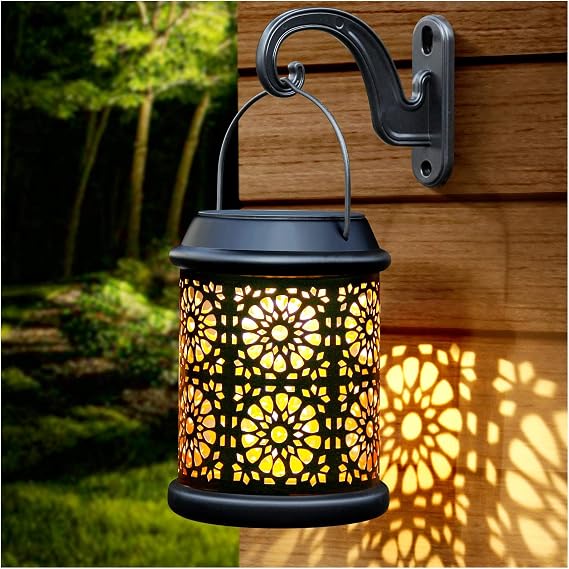 DenicMic Solar Lantern Outdoor Solar Lights Outdoor Hanging Lantern