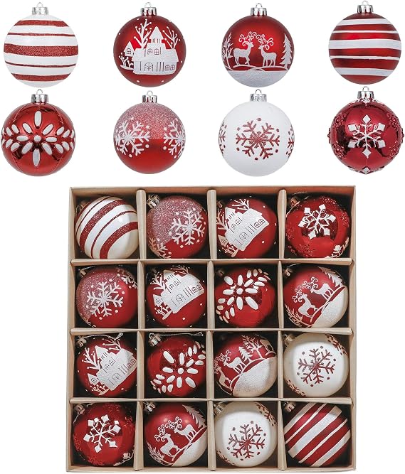 Valery Madelyn 16ct Christmas Ornaments Tree Decorations Set 2.36 Inch