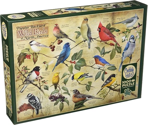 Cobblehill 80024 1000 pc Popular Wild Birds of N.A. Puzzle, Various
