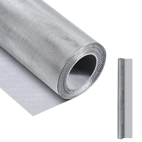 20 Mesh 304 Stainless Steel Mesh Screen, 47''118''(120cm300cm) Wire Screen Mesh, Rust Free Woven Wire Mesh, Metal Mesh Screen for Air Vents, Window Screen, Filters, Cage,Garden Covers
