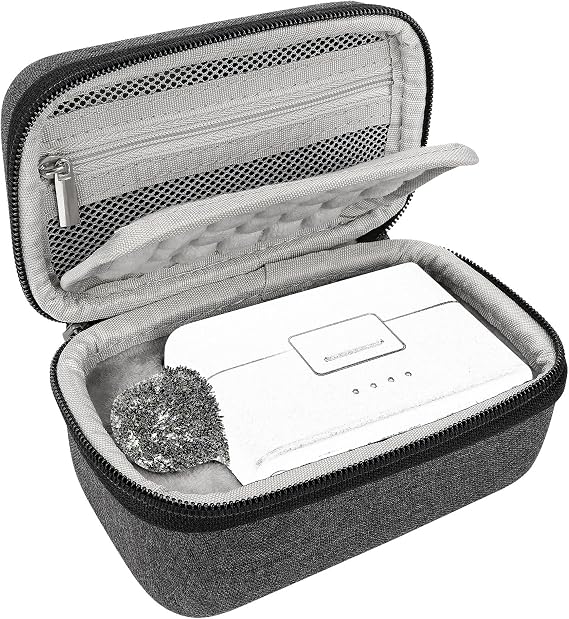 GEEKRIA for Creators Microphone Carrying Case Compatible with DJI Mic Mini Charging Case, Mic Hard Shell Travel Bag, Portable Travel Bag with Cable Storage (Grey)