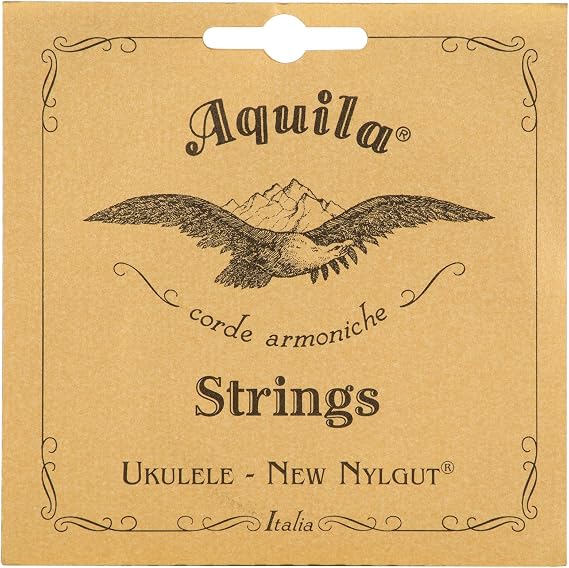 Aquila AQ-7 New Nylgut Concert Ukulele Strings High G, 1 Set of 4 Superior Tone, Stable Tuning, Precise Intonation, Synthetic Gut