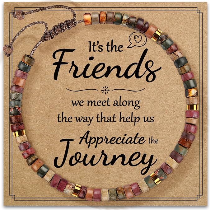 Inspirational Bracelet Gifts for Women, Natural Stone Beaded Bracelets