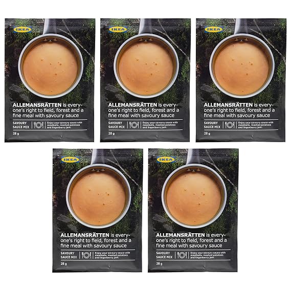 Ikea ALLEMANSRATTEN Cream Sauce Mix Packets for Meatballs 28g - Set of 5