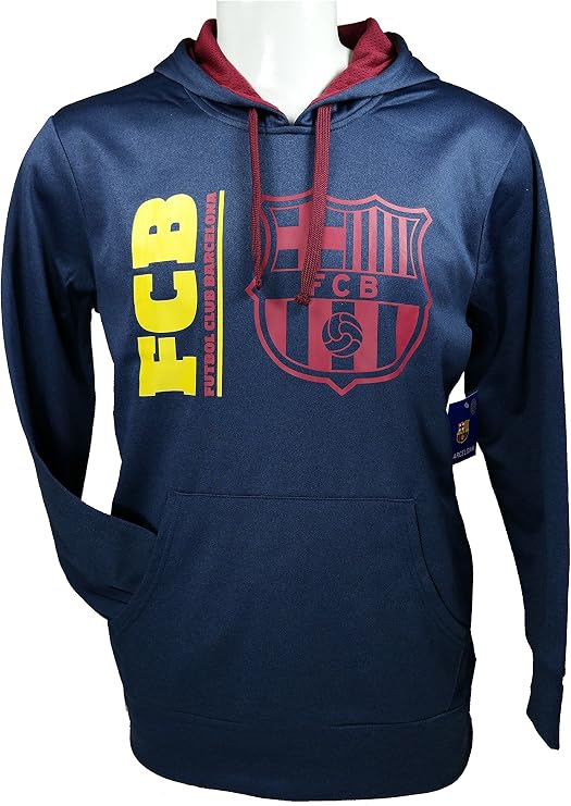 FC Barcelona Front Fleece Jacket Sweatshirt Official License Soccer Hoodie Ex-Large 012