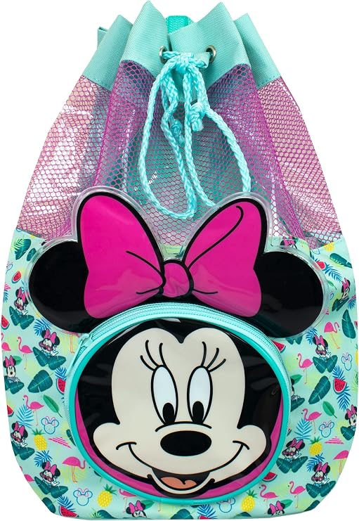 Disney Minnie Mouse Swimming Bag | Girls Swim Bag With 3D Ears | Minnie Mouse Backpack | One Size Blue