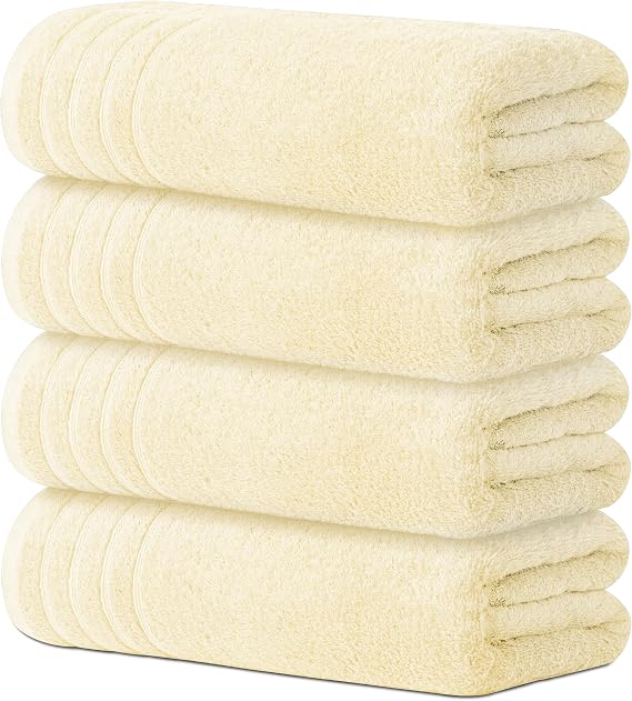 Avalon Towels Bath Towels Set of 4, Size 30 x 60 Inches