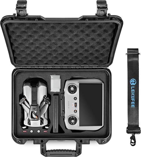 LEKUFEE Waterproof Hard Carrying Case for DJI Lito X1, Lito 1,Mini 5 Pro/4 pro/Mini 3,DJI RC 2/RC N3, and Accessories(Case Only)