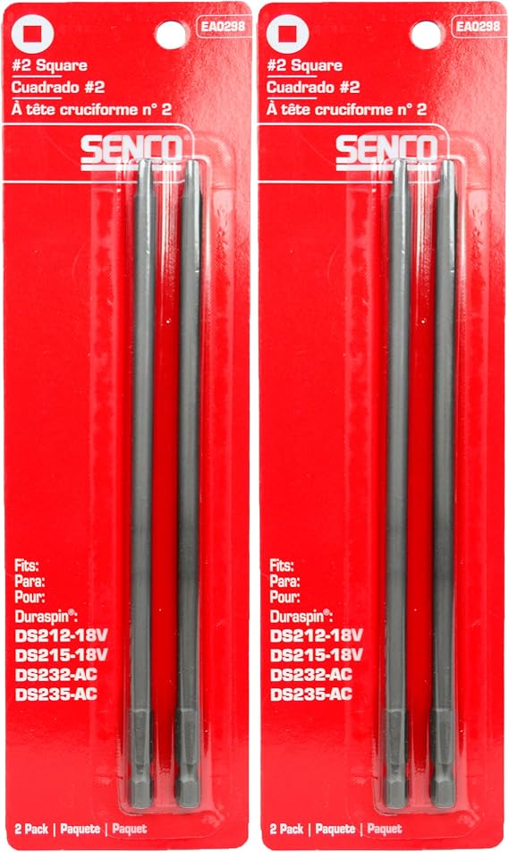 Senco EA0298#2 Square Bits - Duraspin Technology Integrated Auto-Feed Screw System (2-2 Packs)