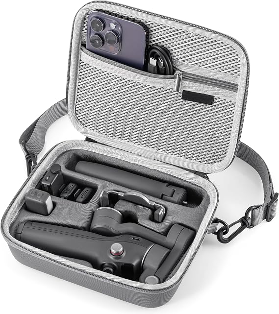 STARTRC PHOTO Osmo Mobile 8/7P/7 Case | Portable PU Shoulder Bag, Travel Case, for DJI Osmo Mobile 8/7/7P Gimbal Stabilizer and Accessories, Not for OM8P