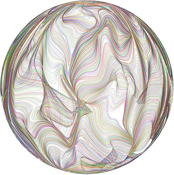 Bgraamiens Puzzle-Flowing Rainbow Lines-1000 Pieces Round Puzzle Color Challenge Jigsaw Puzzles for Adults