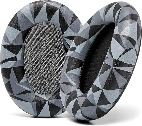WC Wicked Cushions Extra Thick Replacement Earpads Compatible with Sony WH-1000XM3 Headphones - Geo Grey